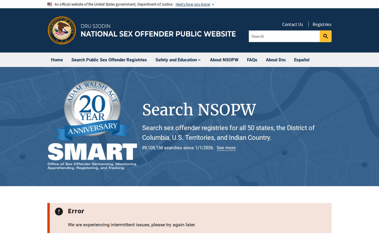 National sex offender search for a Craven County registry review