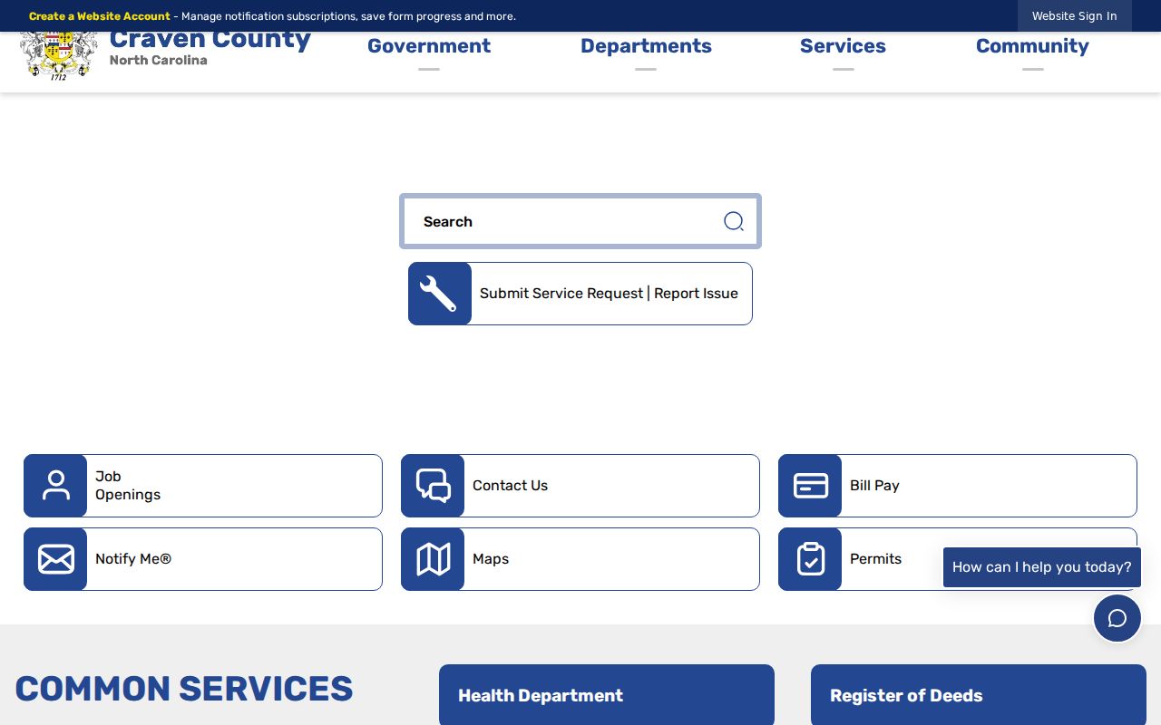 Craven County criminal record government directory