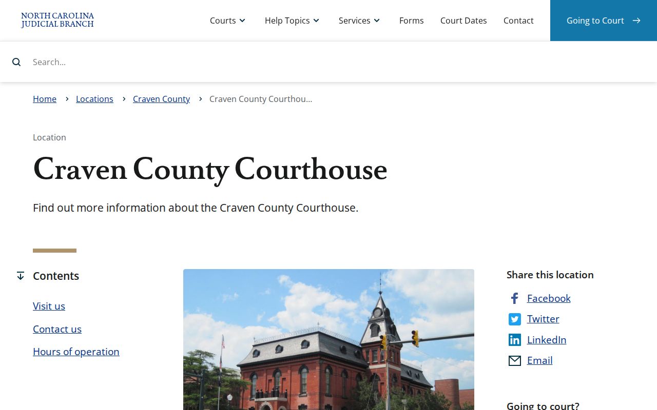 Craven County criminal record courthouse
