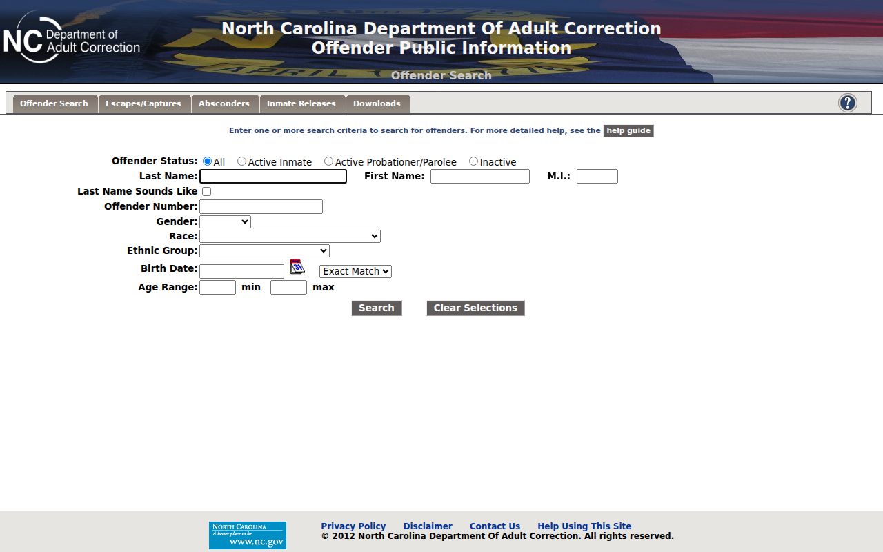 Craven County criminal records Public Offender Search